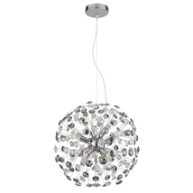 Globo KATRINA függeszték fém, króm, kristály, fekete, füstszín, G9, 28W, 3000K, 350Lm - 64135H1C