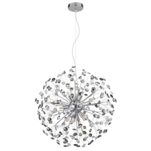 Globo KATRINA függeszték fém, króm, kristály,  füstszín, G9, 31.5W, 3000K, 350Lm - 64135H2C