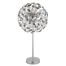 Globo KATRINA asztali lámpa fém, kristály, króm, füstszín, áttetsző, G9, 3.5W, 3000K, 350Lm - 64135TC