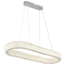 Globo MUCKY függeszték fém, K5 kristály, króm, LED, 2700K-6500K, 58W, 3566lm - 67162-58