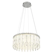 Globo KLUNKA függeszték fém, kristály, króm, LED, 58W, 2700-6000K, 4798Lm - 67176-58