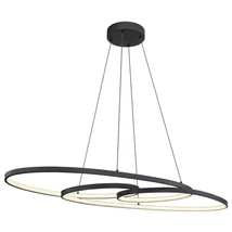 Globo SPIRA függeszték fém, fekete, LED, 39W, 2700K-4000K-6500K, 1880lm - 67177-40