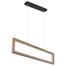 Globo MANDERA függeszték fém, fa, műanyag, fekete, barna, LED, 3000K, 24W, 1200lm - 67287H