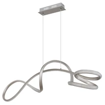 Globo SWIRL függeszték fém, műanyag, nikkel, fehér, LED, 40W, 4000K, 3670Lm - 67341N