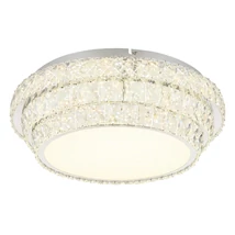 Globo KLARA mennyezeti lámpa fém, kristály, króm, áttetsző, LED, 48W, 380-3400lm, 2700K-6000K - 68157-48