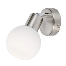 Globo LOXY fali lámpa fém, üveg, nikkel, fehér, E14 - 871601016X