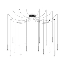 IdealLux LUCCIOLA SP16 NERO függeszték fém, műanyag, fekete, LED, 3000K, 16W, 1150lm - 284002