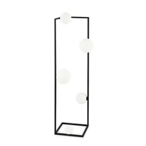 IdealLux ANGOLO PT5 NERO állólámpa fém, üveg, fekete, fehér, G9 - 284309