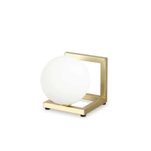IdealLux ANGOLO TL1 OTTONE asztali lámpa fém, üveg, sárgaréz, fehér, G9 - 284361