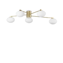 IdealLux HERMES PL5 mennyezet lámpa fém, üveg, sárgaréz, fehér, G9, 3000K, 3W, 370lm - 288277