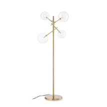 IdealLux EQUINOXE PT4 OTTONE állólámpa fém, üveg, sárgaréz, áttetsző, G4, 3000K, 2W, 160lm - 290966