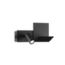 IdealLux KOMODO-1 AP NERO fali lámpa fém, fekete, LED, 3000K, 3,5W, 250lm - 291796