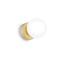 IdealLux PERLAGE AP1 OTTONE fali lámpa fém, üveg, sárgaréz, fehér, G9, 3000K, 3W, 370lm - 292410