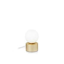 IdealLux PERLAGE TL1 OTTONE asztali lámpa fém, üveg, sárgaréz, fehér, G9, 3000K, 3W, 370lm - 292458