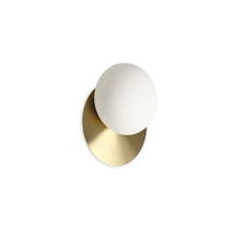 IdealLux NINFEA AP1 OTTONE fali lámpa fém, üveg, sárgaréz, fehér, GX53, 3000K, 9W, 910lm - 293646