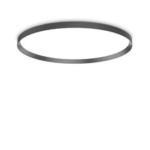 IdealLux FLY PL D90 NERO mennyezet lámpa fém, műanyag, fekete, LED, 3000K, 65W, 9400lm - 306629