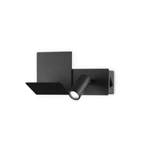 IdealLux KOMODO-2 AP NERO fali lámpa fém, fekete, LED, 3000K, 3,5W, 250lm - 306827