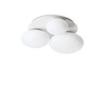 IdealLux NINFEA PL3 BIANCO mennyezet lámpa fém, üveg, fehér, GX53, 3000K, 9W, 910lm - 306964