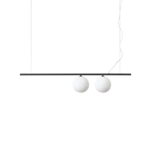 IdealLux PERLINE SP2 NERO függeszték fém, üveg, fekete, fehér, G9, 3000K, 3W, 370lm - 306995
