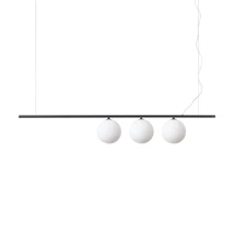 IdealLux PERLINE SP3 NERO függeszték fém, üveg, fekete, fehér, G9, 3000K, 3W, 370lm - 307008