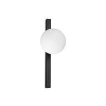 IdealLux BINOMIO AP1 fali lámpa fém, üveg, fekete, fehér, G9 - 310664
