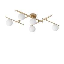 IdealLux ATLAS PL5 mennyezet lámpa fém, üveg, arany, fehér, G9 - 311364