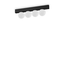 IdealLux PING PONG PL4 mennyezet lámpa fém, üveg, fekete, fehér, LED, 3000K, 11W, 1000lm - 313283