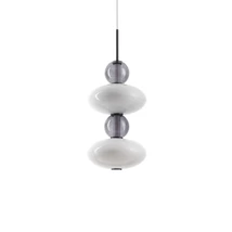 IdealLux LUMIERE-2 SP függeszték fém, üveg, fekete, fehér, szürke, LED, 3000K, 34W, 3350lm - 314167