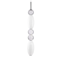 IdealLux LUMIERE-3 SP függeszték fém, üveg, fekete, fehér, szürke, LED, 3000K, 39W, 4550lm - 314174