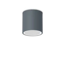 Ideallux TECHO PL1 ROUND D09 ANTRACITE kültéri mennyezeti lámpa fém, üveg, antracit, áttetsző, GU10, IP54 - 318110