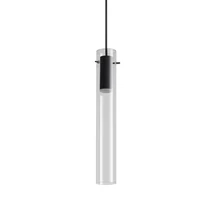 Ideallux FLAM SP TRASPARENTE függeszték fém, üveg, fekete, áttetsző, LED, 10W, 900lm, 3000K - 321059