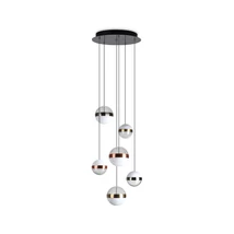 IdealLux GALAXY SP6 függeszték fém, akrill, fekete, többszínű, LED, 3000K, 56W, 5750lm - 321172