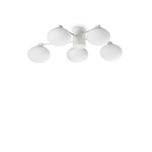IdealLux HERMES PL5 D60 mennyezet lámpa fém, üveg, fehér, G9 - 322698