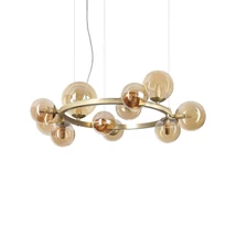 IdealLux PERLAGE SP11 függeszték fém, üveg, sárgaréz, G9 - 322773