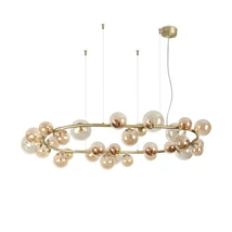 IdealLux PERLAGE SP30 függeszték fém, üveg, sárgaréz, G9 - 322780