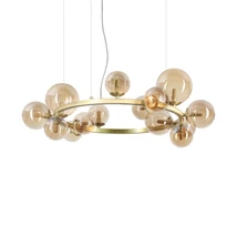 IdealLux PERLAGE SP14 függeszték fém, üveg, sárgaréz, G9 - 322797