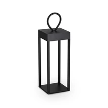 Ideallux ENYA TL NERO asztali lámpa fém, üveg, fekete, áttetsző, LED, 5W, 300lm, 3000K, IP54 - 323237