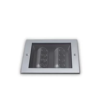 IdealLux TAURUS PT ACCENT SQUARE kültéri talajba építhető lámpa fém, üveg, szürke, áttetsző, LED, 3000K, 14W, 1300lm, IP67 - 325682