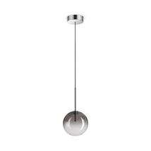 Ideallux EQUINOXE SP1 D15 FUME' SFUMATO függeszték fém, üveg, króm, füstszín, G4 - 326351