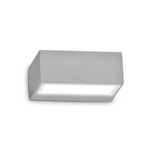 IdealLux TWIN AP1 kültéri fali lámpa fém, üveg, szürke, áttetsző, G9, IP44 - 326979