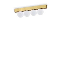 IdealLux PING PONG PL4 mennyezet lámpa fém, üveg, sárgaréz, fehér, LED, 3000K, 11W, 1000lm - 328249