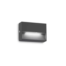 IdealLux DEDRA AP SMALL kültéri fali lámpa fém, antracit, LED, 3000K, 3W, 200lm, IP65 - 328645