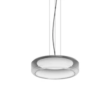 Ideallux TOPICO SP D45 függeszték fém, üveg, fekete, füstszín, LED, 28W, 2450lm, 3000K - 333045