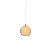 Ideallux NEMO SP1 D20 AMBRA függeszték fém, üveg, borostyán, E27 - 339047