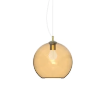 Ideallux NEMO SP1 D40 AMBRA függeszték fém, üveg, borostyán, E27 - 339061