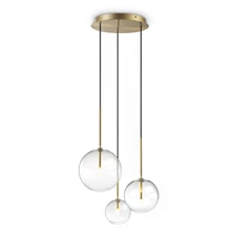 IdealLux EQUINOXE függeszték fém, üveg, sárgaréz, borostyán, áttetsző, G4 - 339702