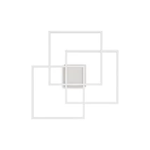 Ideallux FRAME PL QUADRATO BIANCO mennyezeti lámpa fém, műanyag, fehér, opál, LED, 33W, 3800lm, 2700K - 341316
