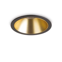 Ideallux GAME TRIM ROUND 20W 3000K BK GD beépíthető lámpa fém, fekete, arany, LED, 20W, 2250lm, 3000K, IP40 - 341415