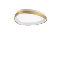 Ideallux GEMINI PL D042 ON-OFF OTTONE mennyezeti lámpa fém, műanyag, sárgaréz, opál, LED, 24W, 2300lm, 2700K - 341453