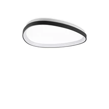 Ideallux GEMINI PL D061 ON-OFF NERO mennyezeti lámpa fém, műanyag, fekete, opál, LED, 30W, 3300lm, 2700K - 341477